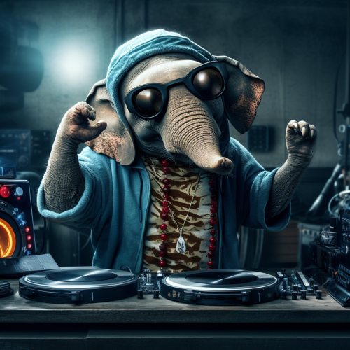 Elephant with Googly Eyes DJ