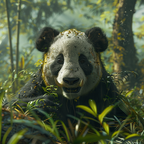 Elephant Panda Merge Jungle Fur Trunk