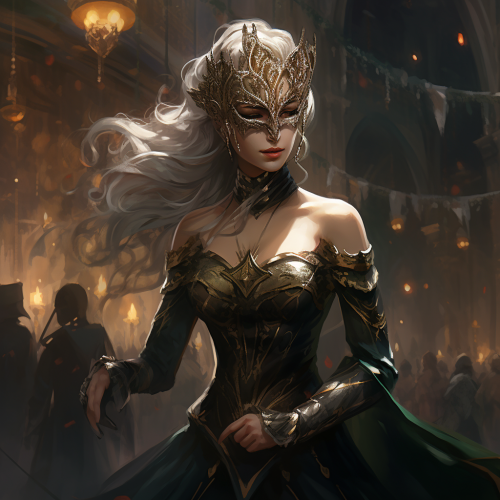 Elf attending a masquerade