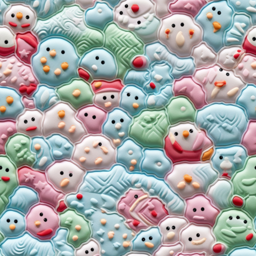 Tiny snowman quilt with intricate embroidery