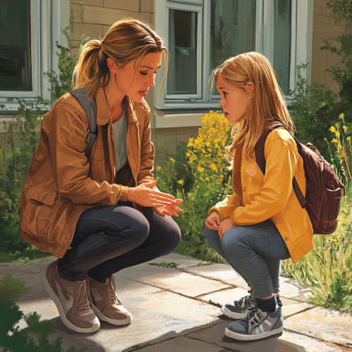 Mother Daughter Kindergarten Upset Conversation Mother Daughter Kindergarten Upset Conversation