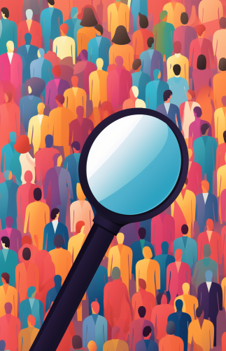 Illustration of employee search