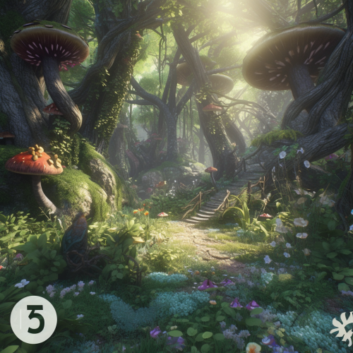 Beautiful enchanted forest scenery in 4k 3D Beautiful enchanted forest scenery in 4k 3D