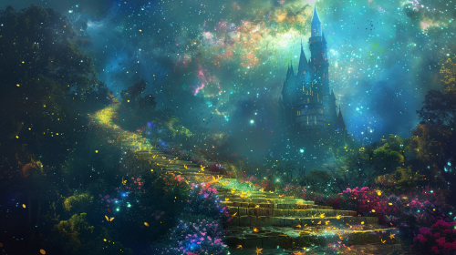 Magical enchanted forest pathway image Magical enchanted forest pathway image