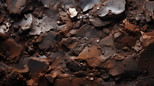 Close-up of encrusted dirt on a pan