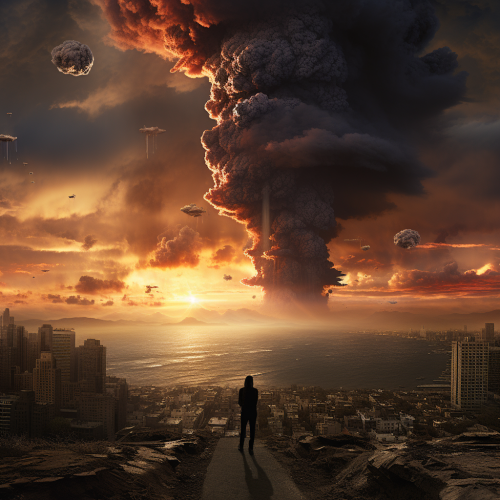 Apocalyptic scene signaling the end