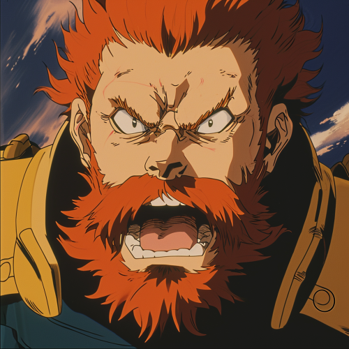 Retro Studio Ghibli Animation of Endeavor from My Hero Academia