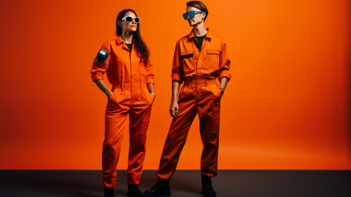 Engineering students posing with solar panels