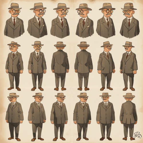 English scholar in 1920s poses