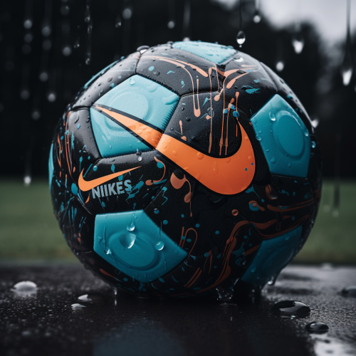 Nike Soccer Ball with Wet Look