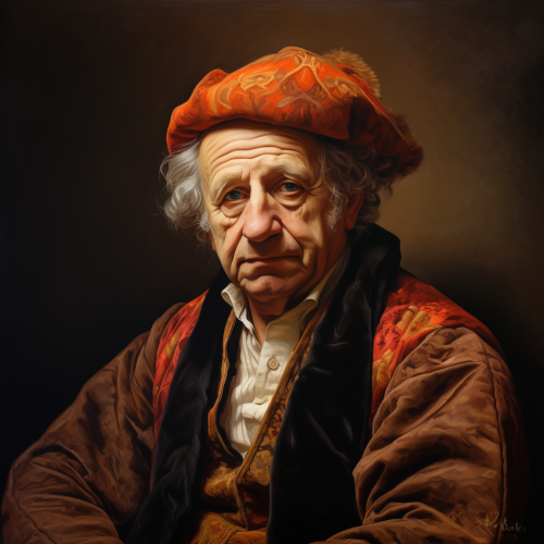 Ernst Bloch in Rembrandt Style Painting