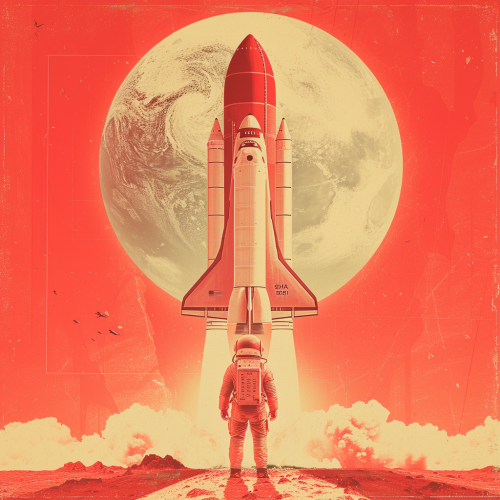 Retro spaceship astronaut error page