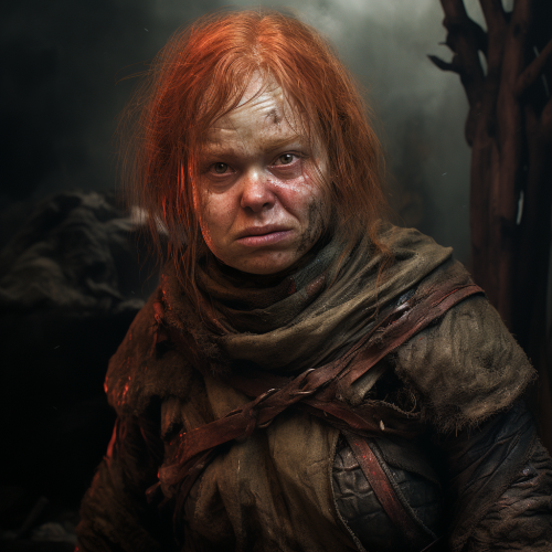 Portrait of Escaping Dwarf Woman from Hell