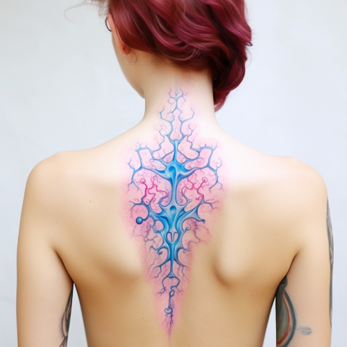 Tattoo of estrogen molecular structure