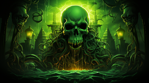 Ethereal Eerie Lovecraftian Horror Skulls