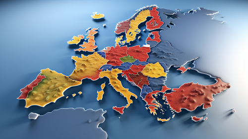 Map of Europe highlighting Germany