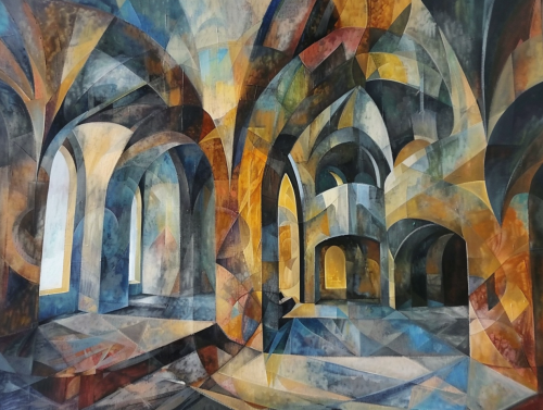 European cathedral oil painting picasso