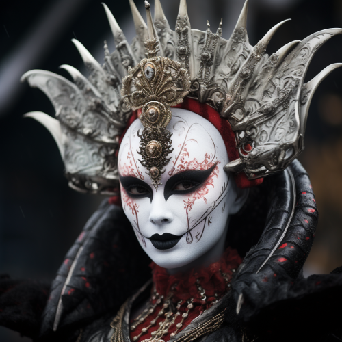 Evil Japanese Queen with Blackened Teeth White Face Paint Evil Japanese Queen with Blackened Teeth White Face Paint
