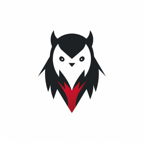 Minimal evil otter logo design