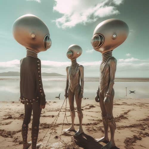 Highly Evolved Dolphin Greeting Alien