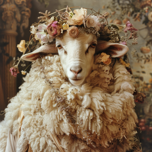 Happy Ewe Smiling Cheerfully