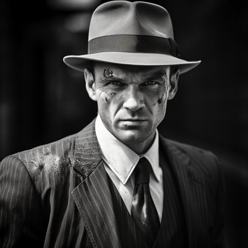 Portrait of a Scarred Ex-Boxer Man