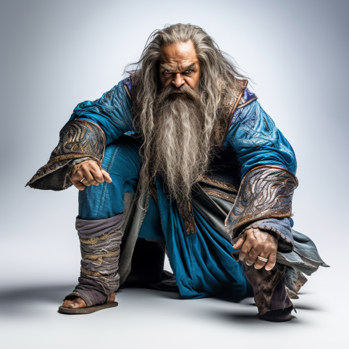 Exotic Male Wizard in Blue Robe Exotic Male Wizard in Blue Robe