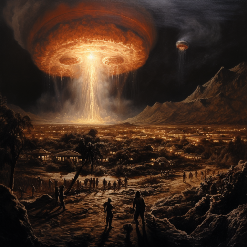 Extraterrestrial saving human from grenade explosion