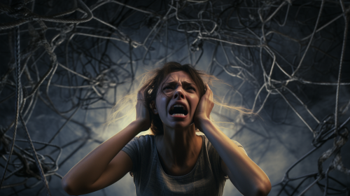 Woman experiencing extreme anxiety