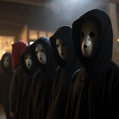 Faceless mask cult photo