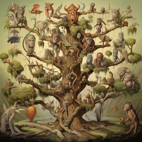 Illustration of facetious phylogeny