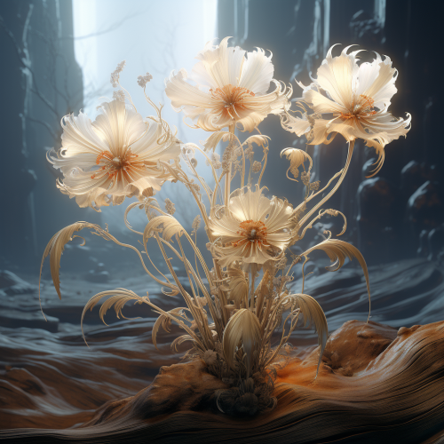 Beautiful Fairy Tale Flowers Painting