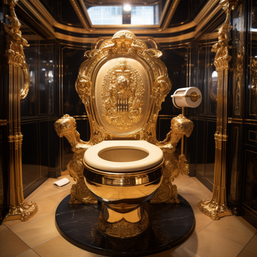 Luxurious toilet interior design
