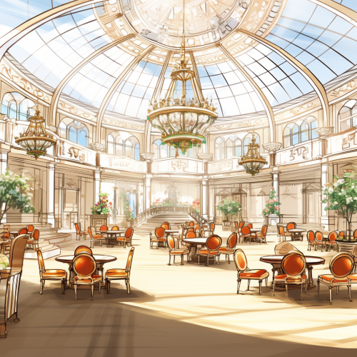 Elegant stage at a luxury hotel resort