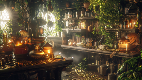Fantasy Kitchen with Ingredients