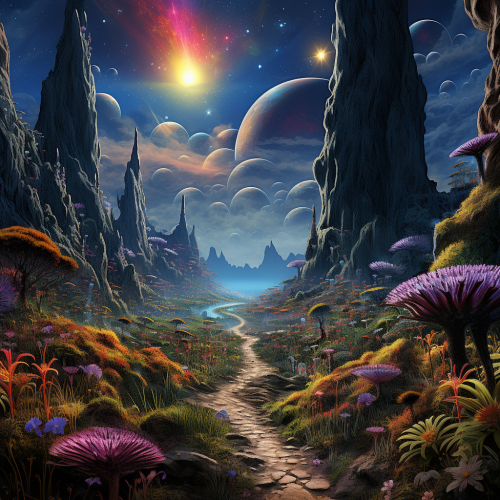 Colorful Fantasy Landscape in Nature