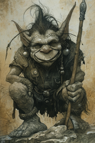 Detailed artwork of an otherworldly troll creature