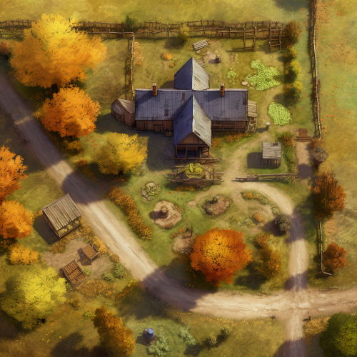 Farm during the fall season