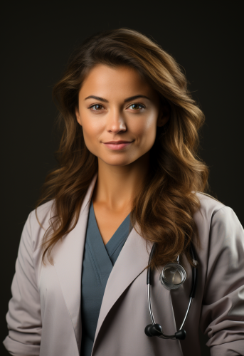 Smiling female doctor with stethoscope