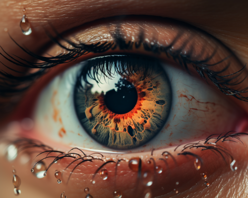 Close-up of Female Eye with Tear Close-up of Female Eye with Tear