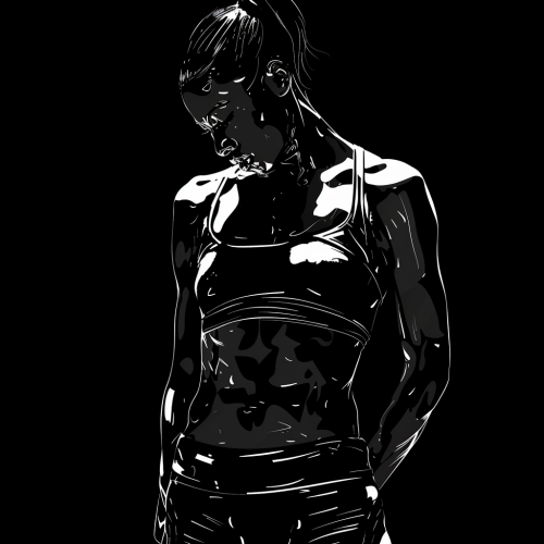 Muscle Woman Reflection Vector Image