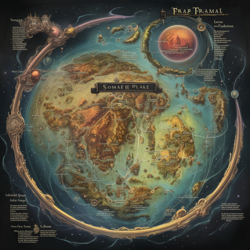 Fictional planet map