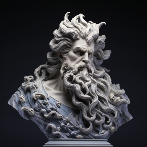 Artwork of Neptune in baroque style
