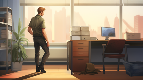 Finnish office worker Jonne standing