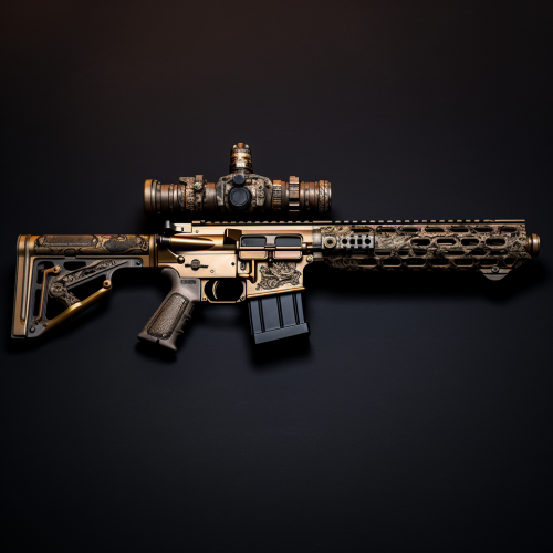 Detailed view of a firearm rifle