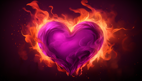 Firey Purple Heart Social Media Banner Firey Purple Heart Social Media Banner