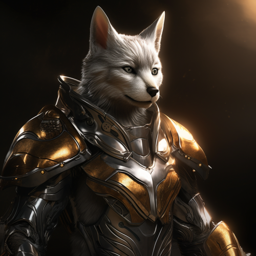 The Flash as a knight with a fox The Flash as a knight with a fox