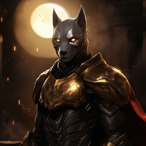 Superhero Flash as a Knight with Pet Fox