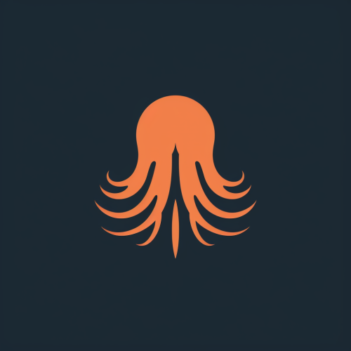 Minimal squid logo design