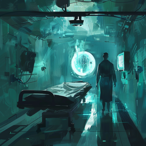 Flatline in hospital setting Flatline in hospital setting